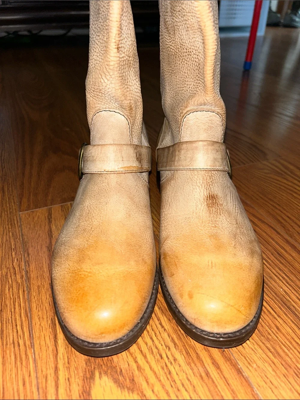 NWOT Ariat Barbury Western Riding Boots Womens 7B Brown Leather Knee High Buckle